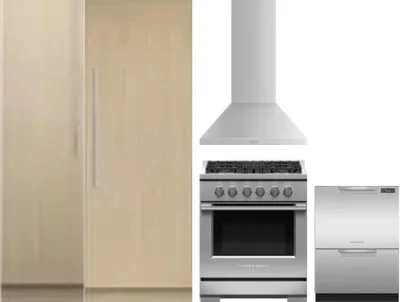 5 Piece Package Includes Refrigerator, Freezer, Range, Hood And Dishwasher